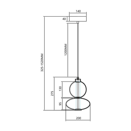 Lampa wisząca DAPHNE AMBER 12W (ML0345) - Milagro