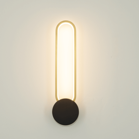 SCONCE LED LIGHT 13W 3000K ALUMINIUM-SILICON BLACK-GOLD (23102 Zambelis) - Zambelis