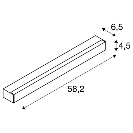 Lampa ścienna i sufitowa SIGHT LED, z wyłącznikiem, 60 cm (1001285) - SLV