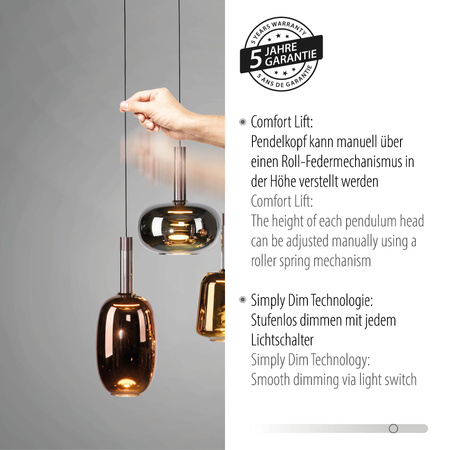 IRIDES LAMPA WISZĄCA MULTIKOLOR (2681-70) - Paul Neuhaus