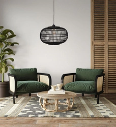 Lampa wisząca Boho bambusowa 46x46x128cm (55716-074) - DIJK