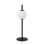 LED TABLE LIGHT 6W 3000K GLASS &METAL  WHITE+BLACK (20134 Zambelis) - Zambelis