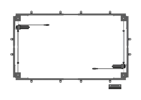 Regulowany elektrycznie stelaż do dużego biurka Control Flex Pro Czarny (LV1352) - LVN SYSTEM