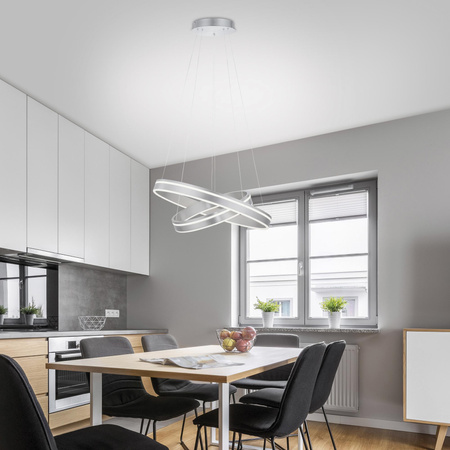 Q-VITO LAMPA WISZĄCA SREBRNY (8420-55) - Paul Neuhaus