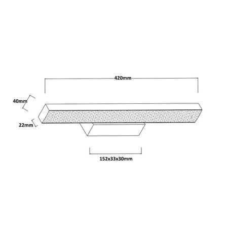 Kinkiet Aqua 42 cm biały IP44 LED CCT (LP-987/1W S WH) - Light Prestige