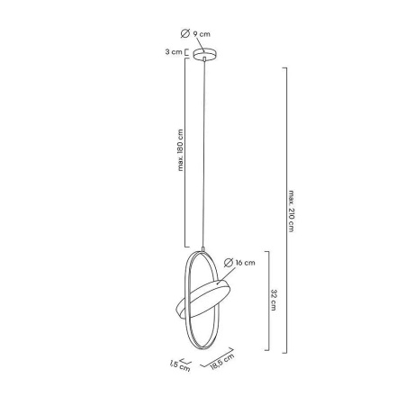 Designerska lampa wisząca do sypialni SPINNER 19 złota (MSE1501100469) - Moosee