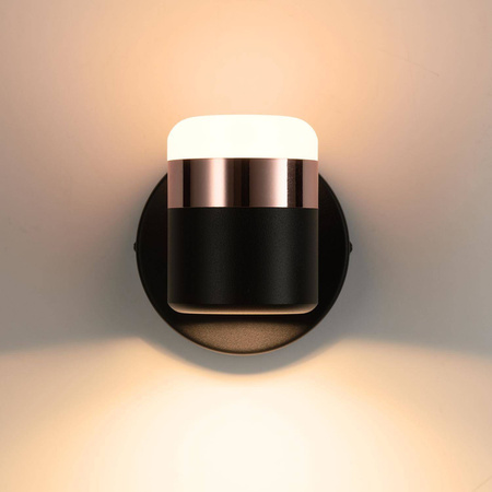 Lampa ścienna POCCO LED czarna (D9926W black) - Step into Design