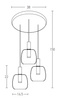 PENDANT LIGHT LED 3X5W 3000K BLACK (1971 Zambelis) - Zambelis