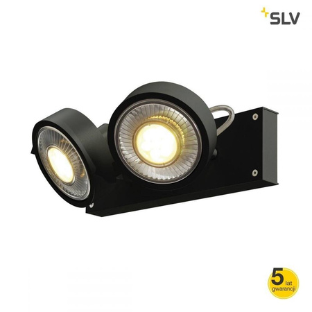 KALU 2 QPAR111, ścienna/sufitowa, czarna, max. 75W