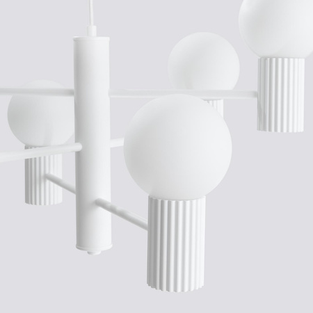 Żyrandol sześcioramienny HALO 6 biały (SL.1829) - Sollux Lighting