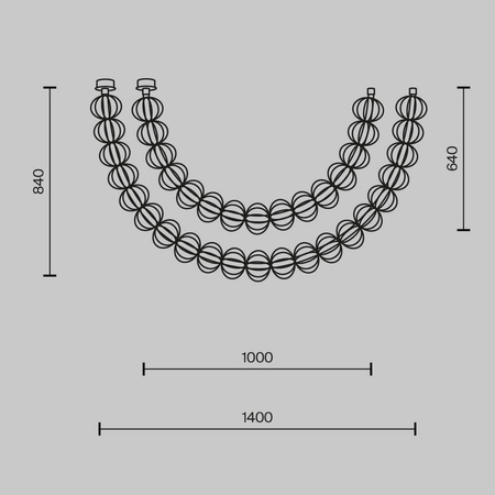 Lampa wisząca Golden Cage (MOD216PL-L42G3K) - Maytoni