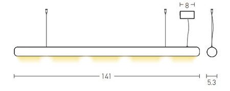 LINEAR LED LIGHT 50W 3000K ALUMINIUM BRONZESANDY BLACK (22223 Zambelis) - Zambelis