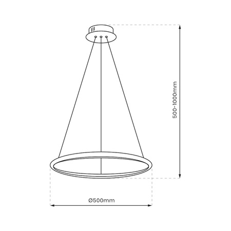 Lampa wisząca HOOP CHROME 27W LED (ML1549) - Milagro