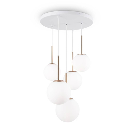 Lampa wisząca Basic form 5 biało złota (MOD321PL-05G) - Maytoni