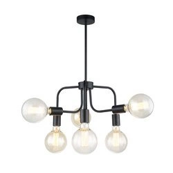 Lampa wisząca KRISTY kol. czarny (MDM-3678/6 BK) ITALUX - żyrandol