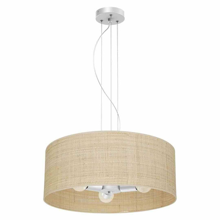 Lampa wisząca MARSHALL WHITE / RATTAN 3xE27 (MLP7490) - Milagro
