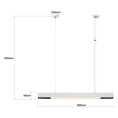 Lampa wisząca Cali M LED CCT Tuya biała  (LP-1301/1P M WH Smart) - Light Prestige