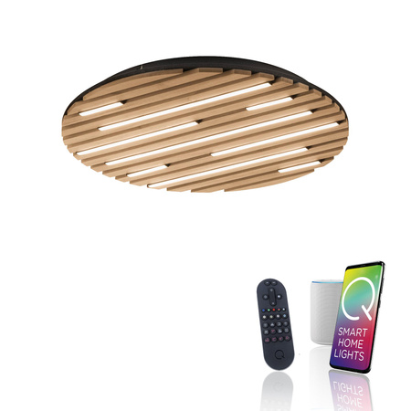 Q-AKUSTIK LAMPA SUFITOWA/KINKIET DREWNO (6421-79) - Paul Neuhaus