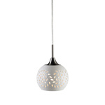 LOHALS Wisząca 1L 18cm Stalowy/Biały