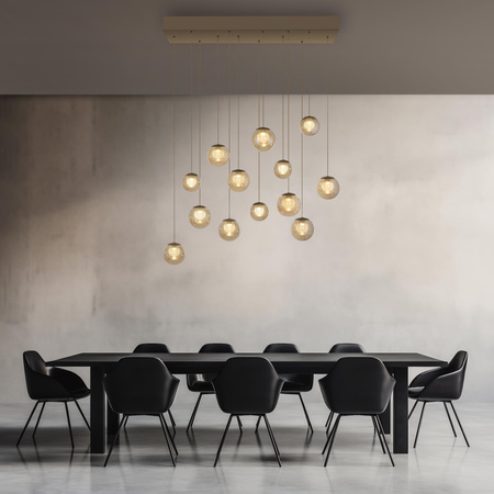 Wisząca lampa na pilota, z regulacją światła i wysokości PURE POPUP BRĄZOWA (2590-97) - Paul Neuhaus