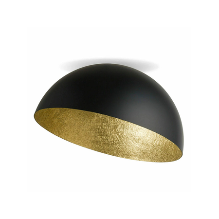 CEILING LAMP E27 MAX 40W METAL BLACK-GOLDEN LEAF (23257 Zambelis) - Zambelis