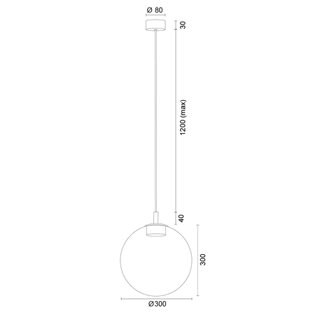Pojedyncza lampa wisząca  SACRAMENTO (8831) - Argon