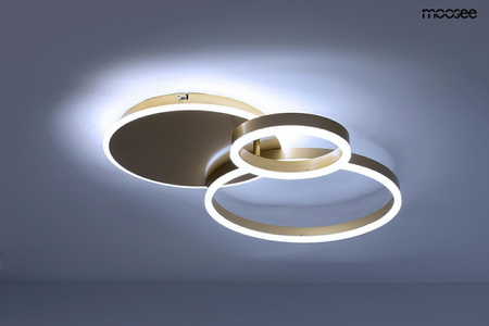 Plafon z pilotem i timerem RINGS 3    złota (MSE1501100506) - Moosee