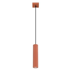 Lampa wisząca KARBON 1 ochra czerwona (SL.1630) - Sollux Lighting