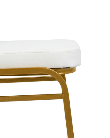 Krzesło bankietowe / konferencyjne HESTIA białe / złote (KH1501100311) - King Home