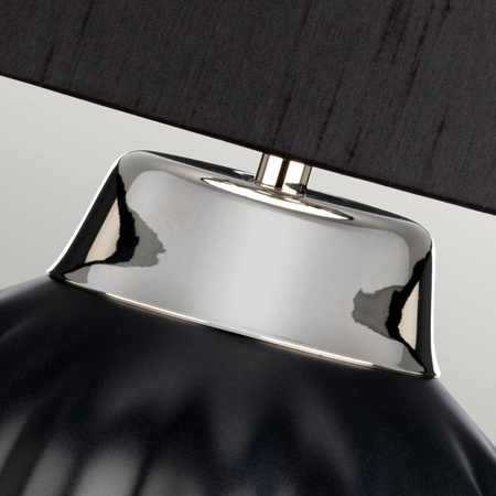 Lampa stołowa Bexley - 1 źródło światła - Czarna/ Polerowany nikiel (QN-BEXLEY-TL-BKPN) - Quintiesse