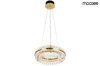 MOOSEE lampa wisząca SATURNUS 47 DUO złota - LED, kryształ, stal szczotkowana (MSE010100166) - Moosee