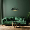 Lampa wisząca LINCOLN GREEN/GOLD 1xE27 35cm (MLP8032) - Milagro