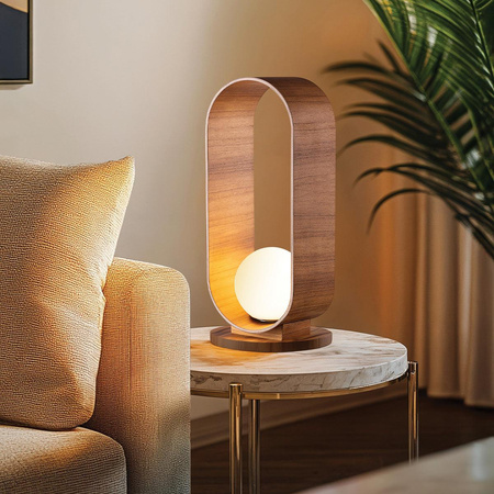 Lampa stołowa Sfera (QN-SFERA-TL-L-TEAK) - Quintiesse