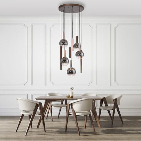 BOWL LAMPA WISZĄCA BRĄZOWA (2287-23) - Paul Neuhaus