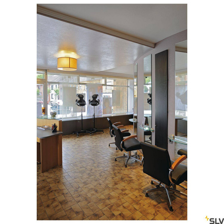 SOPRANA CL-1, lampa sufitowa, TC-DSE, okrągła, beżowy abażur, Ø/W 50/26 cm, maks. 3x60W (155373) - SLV