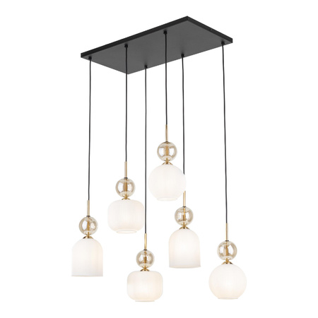 SOPHIA COGNAC WHITE LAMPA WISZĄCA 6XE14 (11594) - TK Lighting