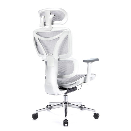 Ergonomiczny,regulowany fotel gamingowy Control Pro Biały (LV0657) - LVN SYSTEM