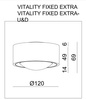 LED lampa VITALITY FIXED EXTRA-12W DIM U&D White IP20 CRI90 3000K (03378W) - ZARlight
