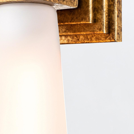 Kinkiet Kristy - 1 źródło światła - Przecierane złoto (KRISTY-1WB-DG-OPAL) - Elstead Lighting