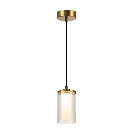 PENDANT LED LIGHT 9W 3000K METAL-GLASS GOLD (23018 Zambelis) - Zambelis