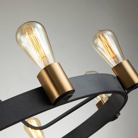 Lampa wisząca/ Półplafon Silas - 8 źródeł światła (QN-SILAS-8P-DZ) - Quintiesse