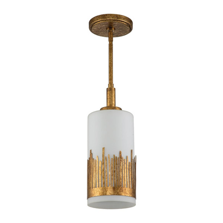 Lampa wisząca Sawgrass - 1 źródło światła - Płatkowe złoto (QN-SAWGRASS-MP-DG-O) - Quintiesse