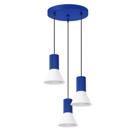 Lampa wisząca ESTRIA 3P biała/ultramaryna (SL.1875) - Sollux Lighting
