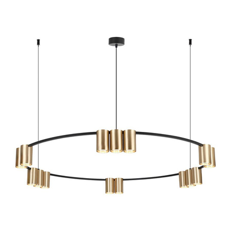 Lampa wisząca (koło) GENESIS BLACK GOLD 15xGU10 (ML0378) - Milagro