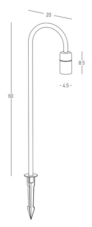 OUTDOOR SPIKE LIGHT LED 6W DARK BROWN (E279 Zambelis) - Zambelis