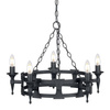 Żyrandol Saxon (SAX5-BLK) - Elstead Lighting