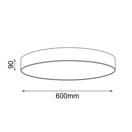 Plafon Sengo 60 - Biały (90 mm)   (1297) - Shilo