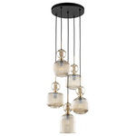 SOPHIA COGNAC LAMPA WISZACA 5XE14 (11043) - TK Lighting
