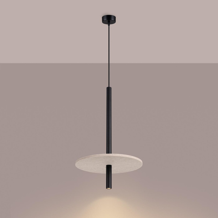 Lampa wisząca FELTRO 1 czarna/beżowa (SL.1879) - Sollux Lighting