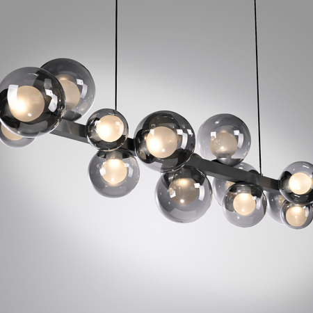 Lampa wisząca z płynną regulacją wysokości PURE E-POPUP 120cm SZARY (2557-15) - Paul Neuhaus